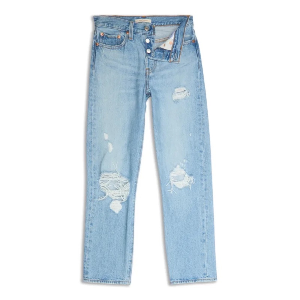 Levi's Wedgie Straight Fit Distressed Women Jeans